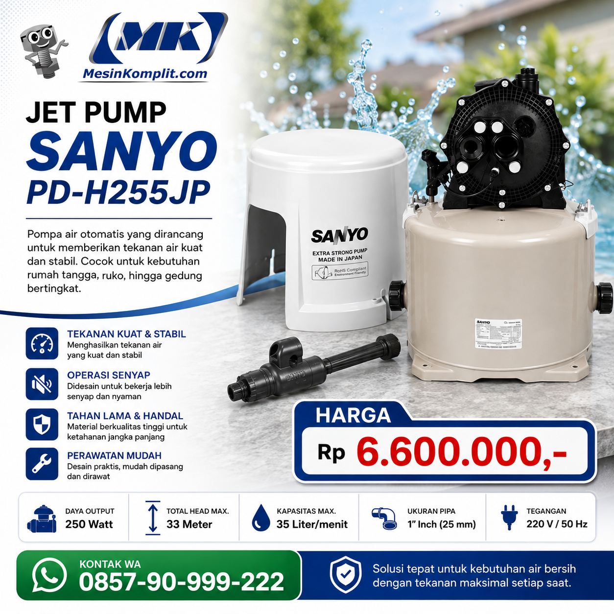 Pompa Jet Pump Sanyo...